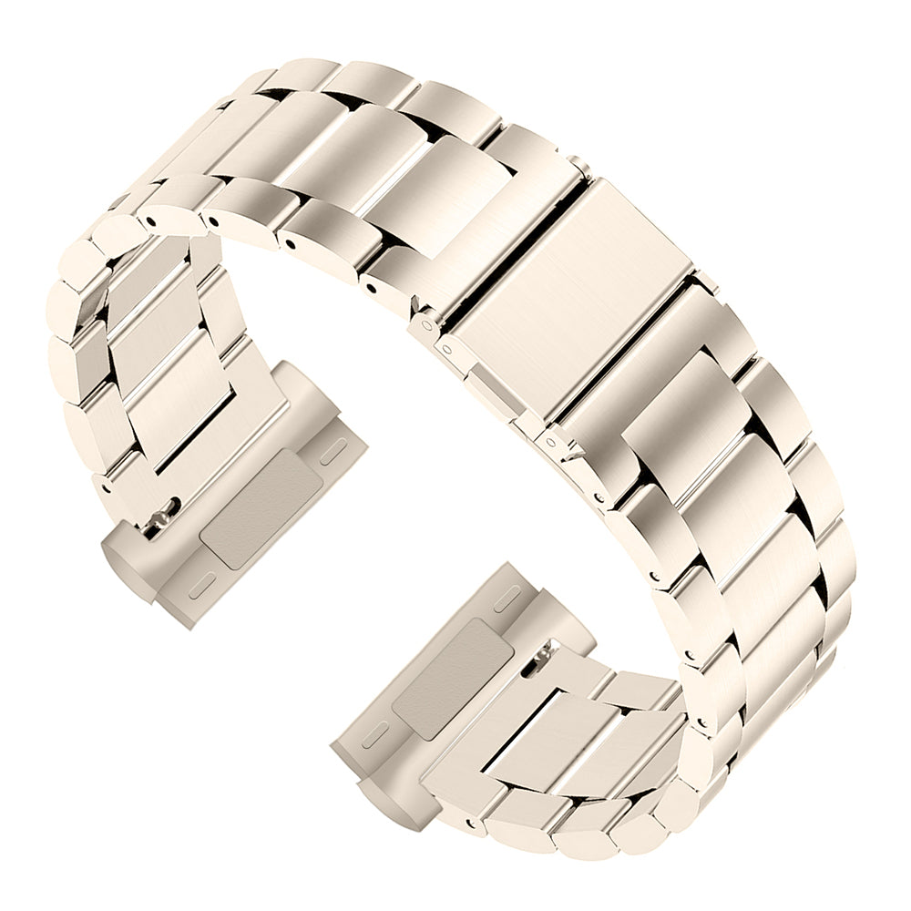 For Fitbit Versa 4 Sense 2 Smart Watch Replacement Band 3 Beads Stainless Steel Wrist Strap For Fitbit Versa 4 Sense 2 Smart Watch Replacement Band 3 Beads Stainless Steel Wrist Strap